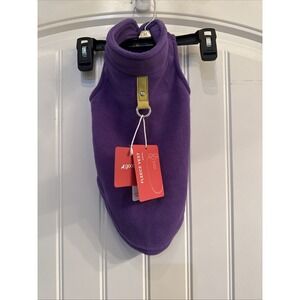 NWT, Gooby, Warm Pullover Fleece Dog Jacket with O-Ring Leash, Lavender, Small